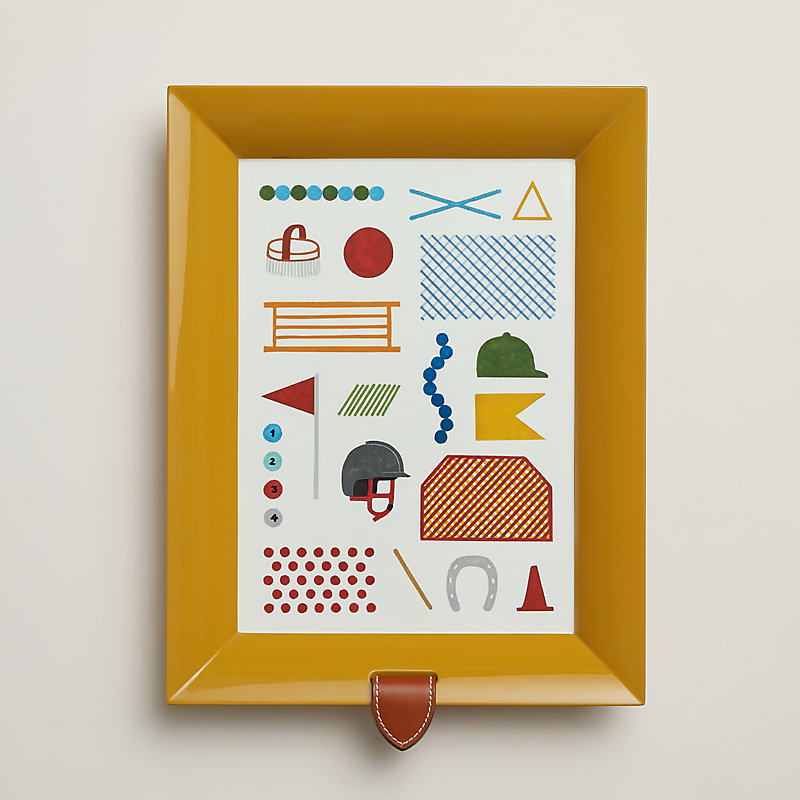 Atrium Saut Hermès letter tray - Yellow | Hermès Mainland China